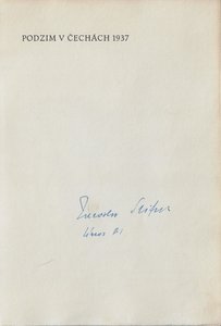 Jaroslav Seifert (1901 - 1986) - Podzim v Čechách 1937 / Jaroslav Seifert ; litografie Karel Svolinský