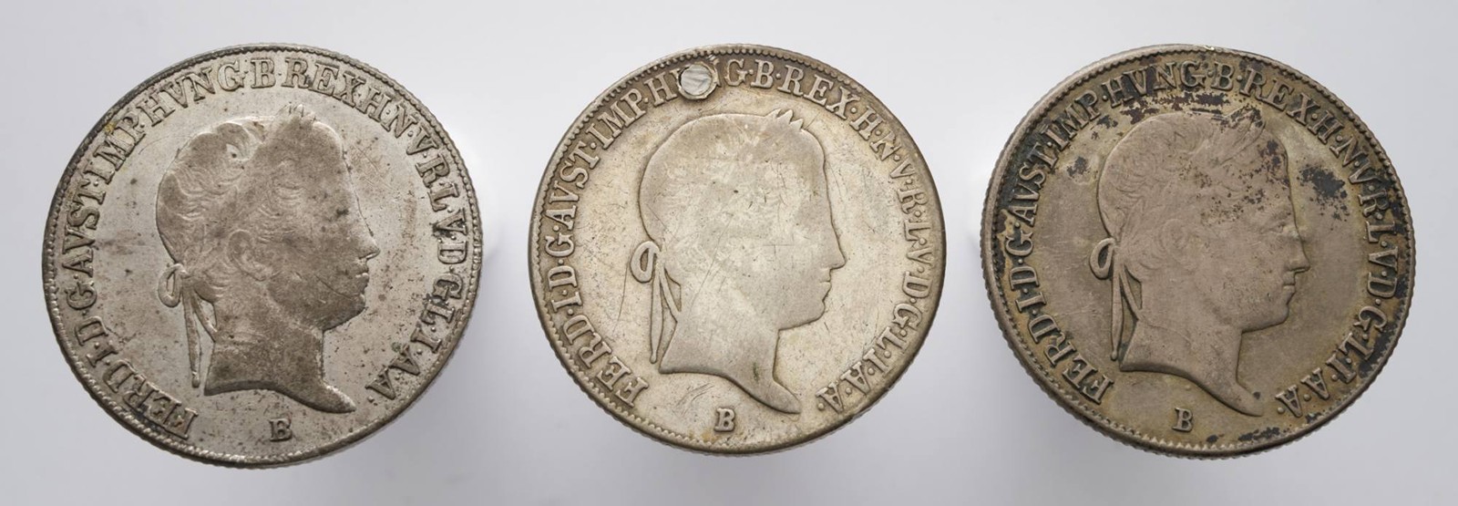 TROJICE STŘÍBRNÝCH MINCÍ 20 KRAJCZÁR