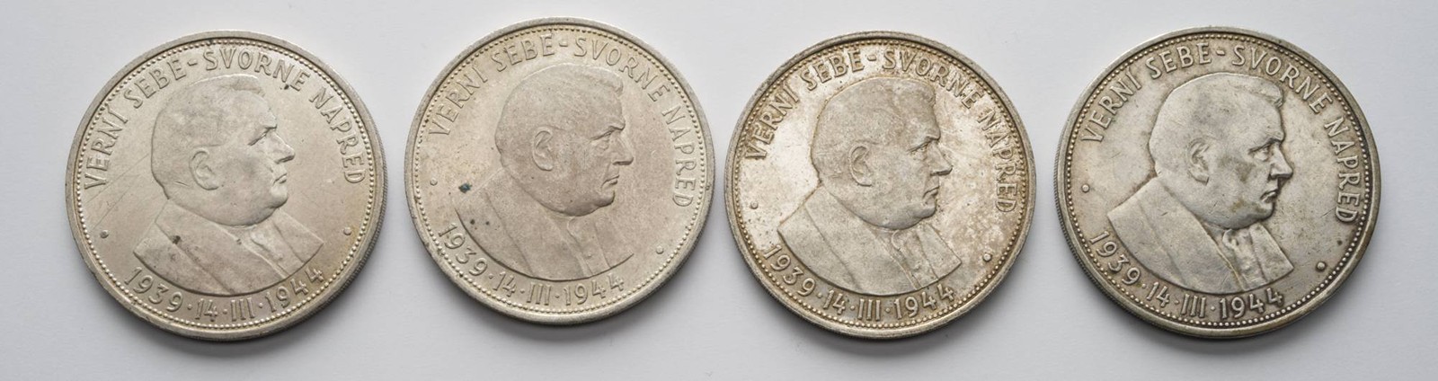 4 STŘÍBRNÉ 50KORUNY JOZEF TISO
