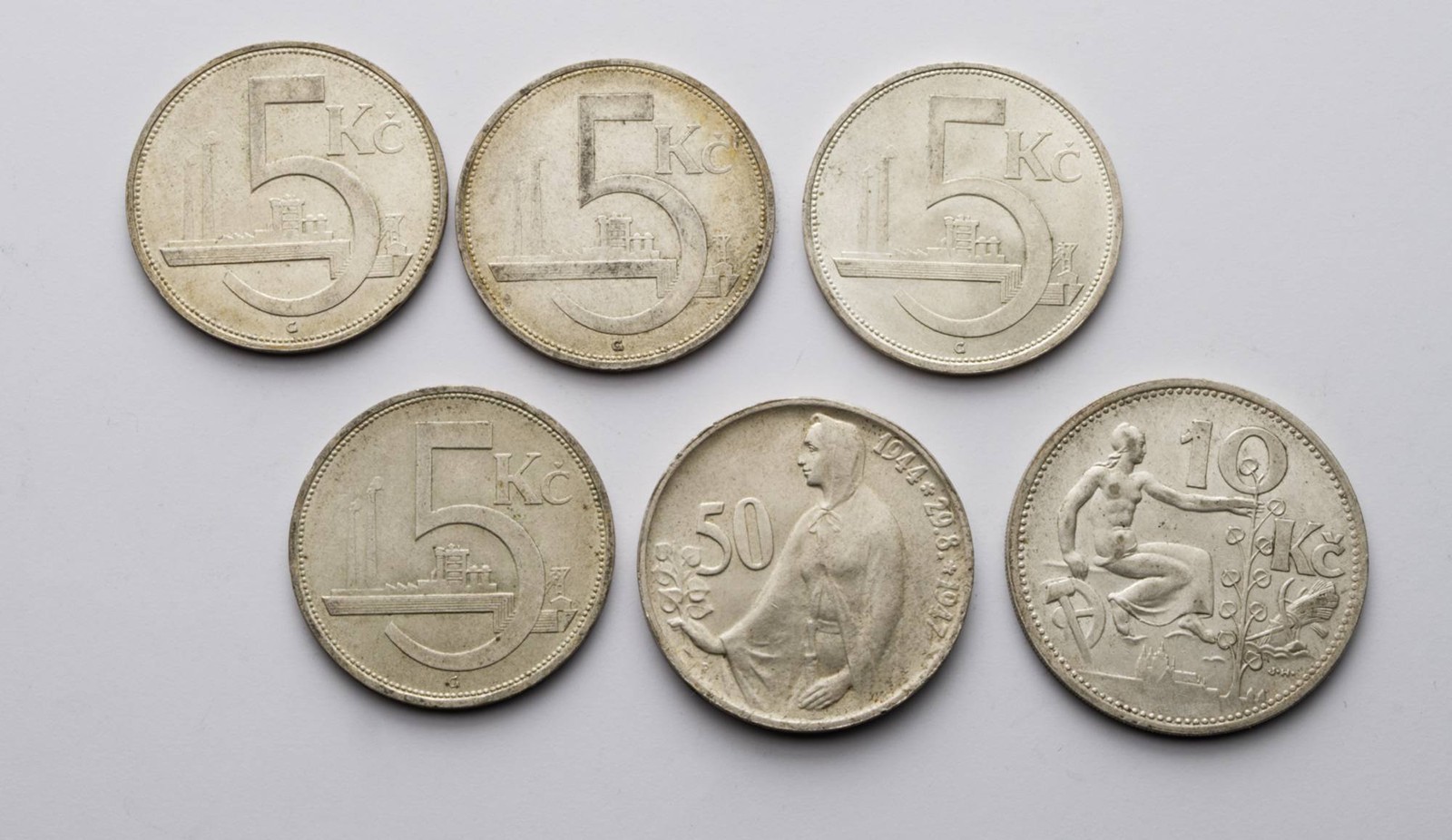 SOUBOR 6 STŘÍBRNÝCH PAMĚTNÍCH MINCÍ