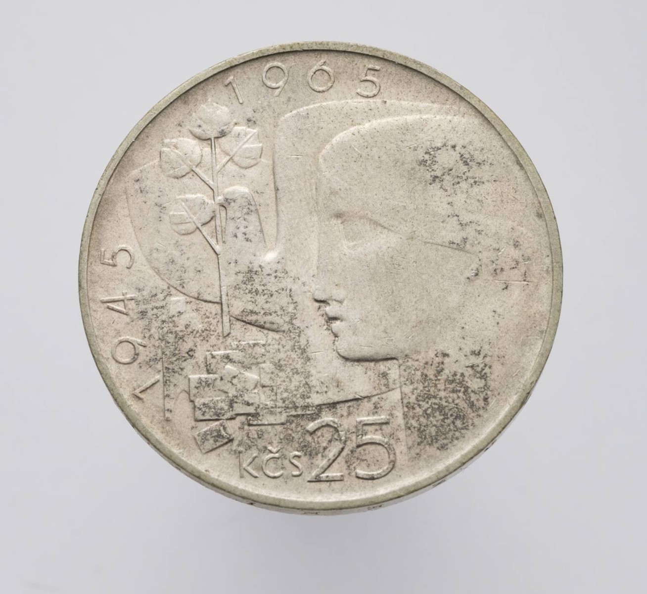 STŘÍBRNÁ 25 KORUNA 20. VÝROČÍ OSVOBOZENÍ