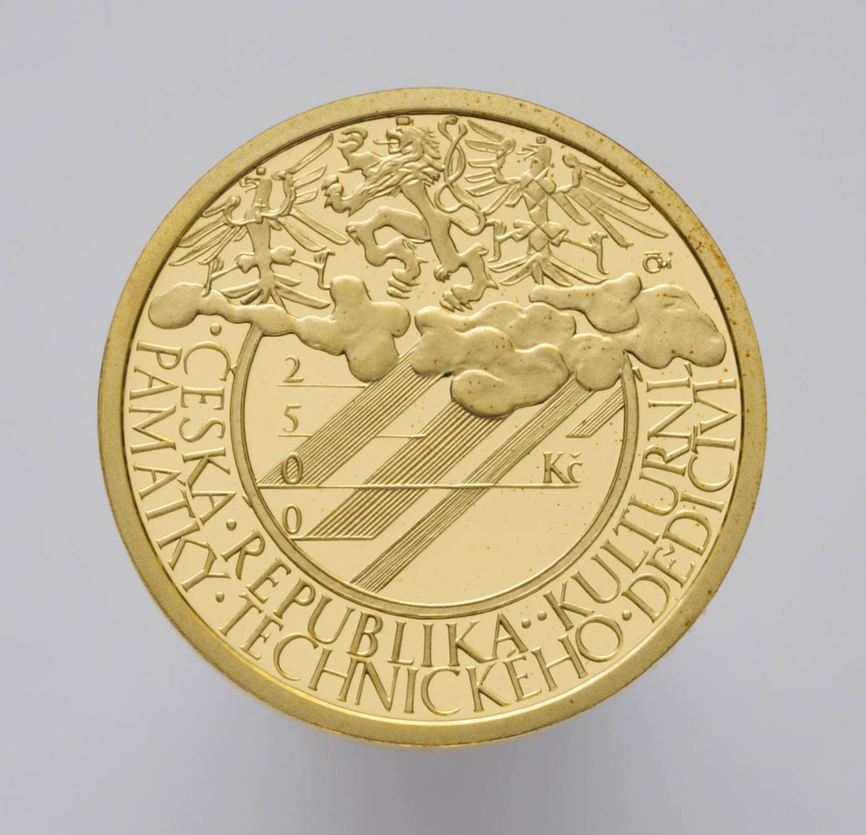 ZLATÁ PAMĚTNÍ MINCE NKP KLEMENTINUM - OBSERVATOŘ Z CYKLU KULTURNÍ PAMÁTKY TECHNICKÉHO DĚDICTVÍ