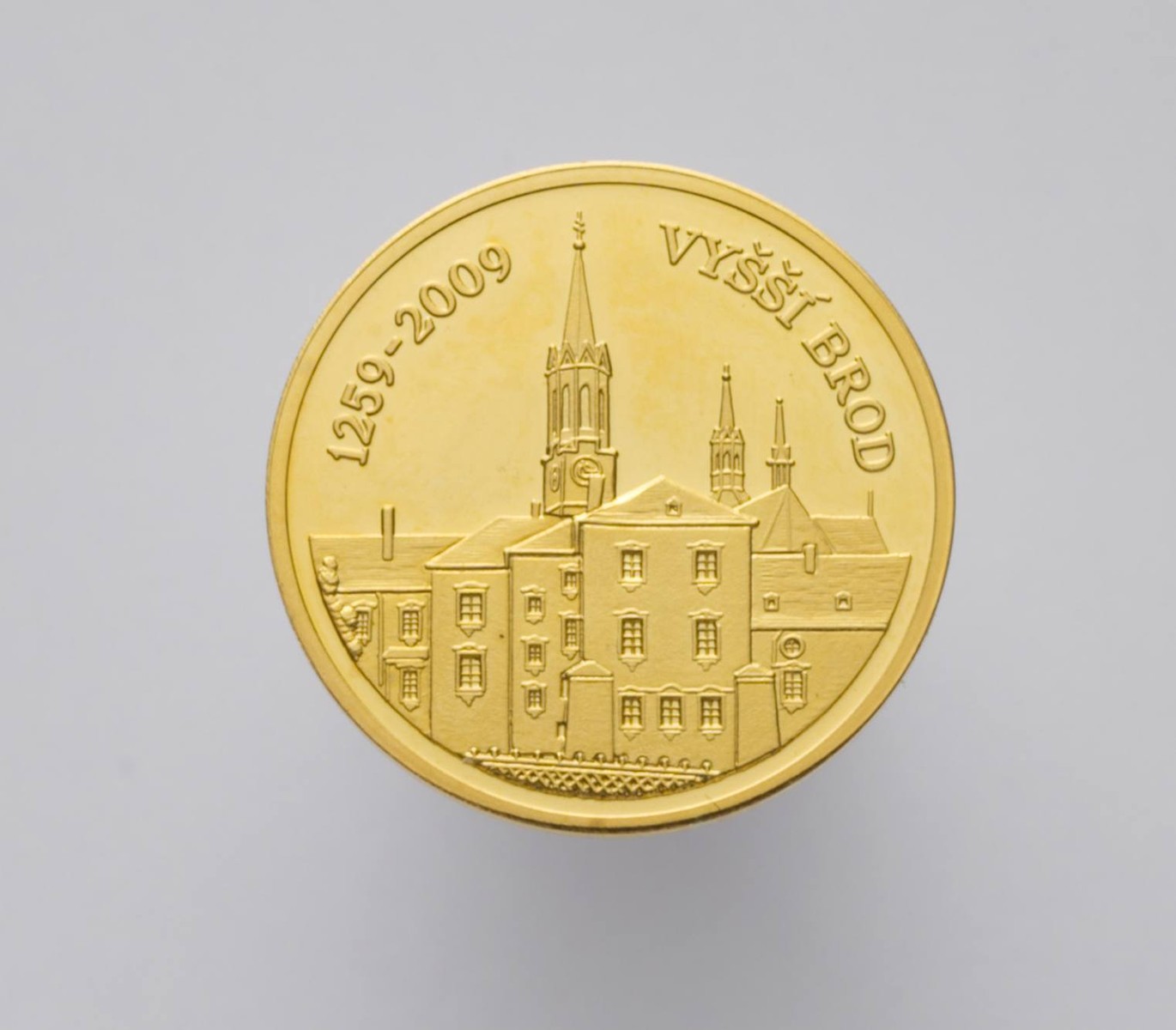 ZLATÁ PAMĚTNÍ MEDAILE VYŠŠÍ BROD 1259-2009