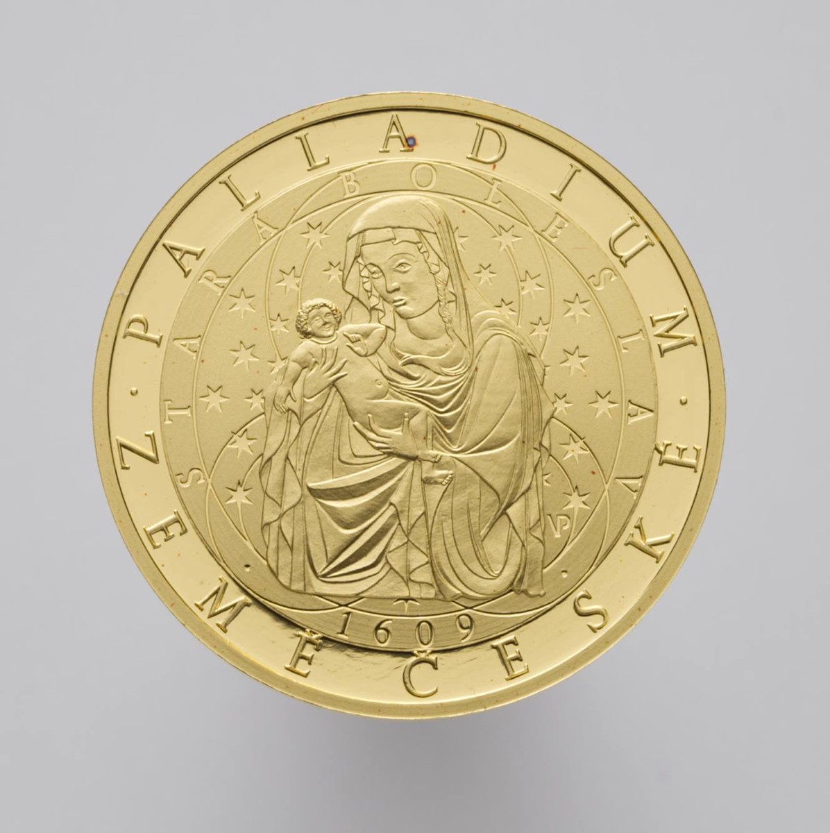 ZLATÁ MINCE 25 NZD PALLADIUM ZEMĚ ČESKÉ