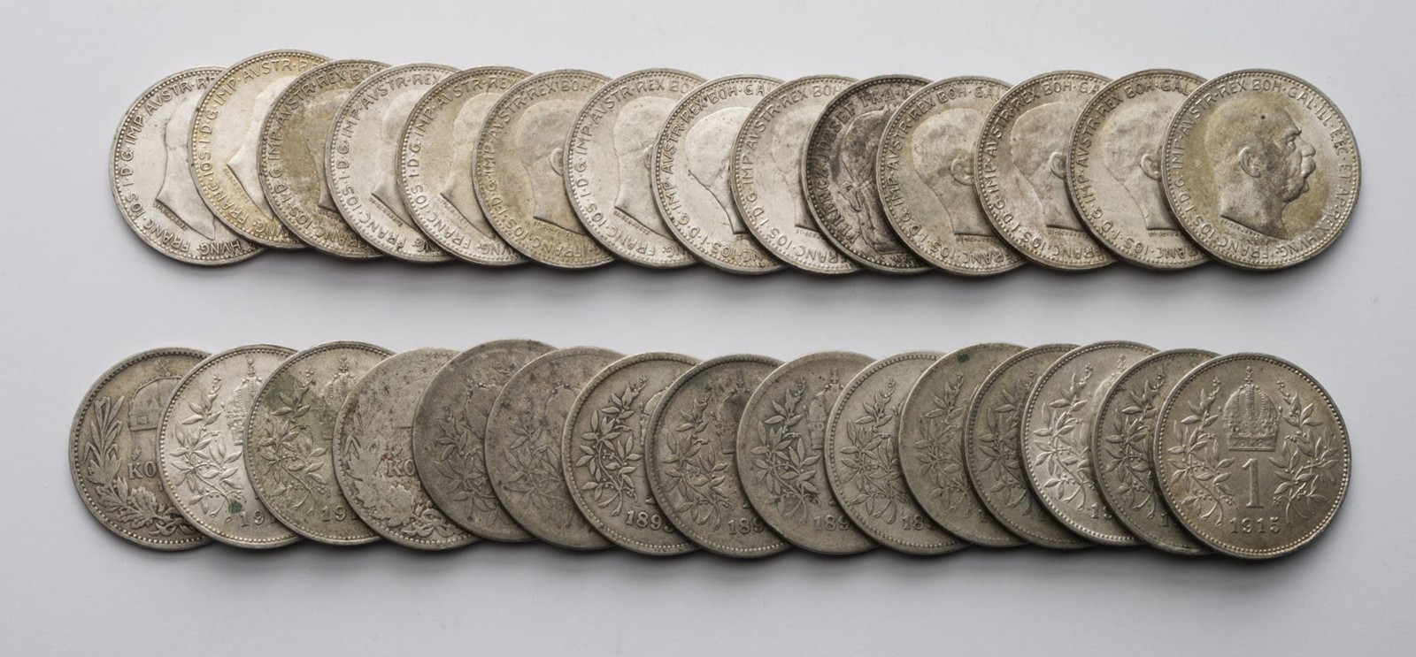 SOUBOR 29 STŘÍBRNÝCH KORUN