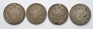 ČTVEŘICE STŘÍBRNÝCH 20KREJCARŮ