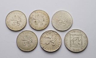 SOUBOR 6 STŘÍBRNÝCH PAMĚTNÍCH MINCÍ