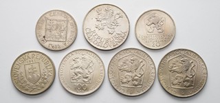 7 STŘÍBRNÝCH PAMĚTNÍCH MINCÍ