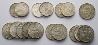 SOUBOR STŘÍBRNÝCH PAMĚTNÍCH MINCÍ - 17 KS