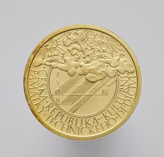 ZLATÁ PAMĚTNÍ MINCE NKP KLEMENTINUM - OBSERVATOŘ Z CYKLU KULTURNÍ PAMÁTKY TECHNICKÉHO DĚDICTVÍ