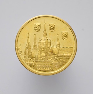 ZLATÁ PAMĚTNÍ MEDAILE BARACK OBAMA YES WE CAN NÁVŠTĚVA V PRAZE DUBEN 2009