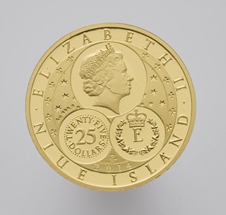 ZLATÁ MINCE 25 NZD PALLADIUM ZEMĚ ČESKÉ