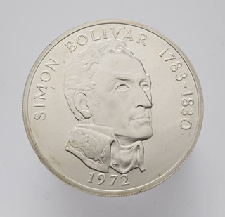 STŘÍBRNÁ PAMĚTNÍ MINCE 20 BALBOAS - SIMÓN BOLÍVAR