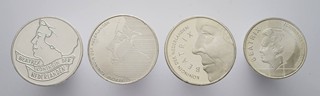 4 STŘÍBRNÉ MINCE 50 GULDEN A 10 GULDEN