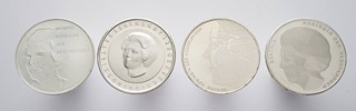 4 STŘÍBRNÉ MINCE 50 GULDEN