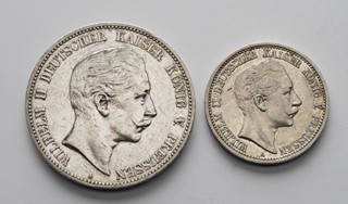 DVOJICE STŘÍBRNÝCH MINCÍ