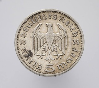 STŘÍBRNÁ 5 MARKA PAUL VON HINDENBURG