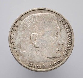 STŘÍBRNÁ 5MARKA PAUL VON HINDENBURG