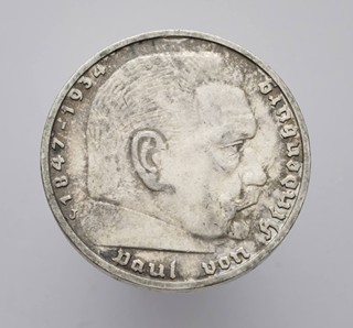 STŘÍBRNÁ 5MARKA PAUL VON HINDENBURG