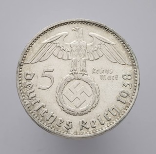 STŘÍBRNÁ 5MARKA PAUL VON HINDENBURG