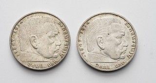 2 STŘÍBRNÉ 2MARKY HINDENBURG