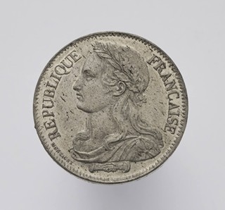 10 CENTIMŮ - CÍNOVÁ ZKUŠEBNÍ RAŽBA - VZOR MONTAGNY - VAR. 2