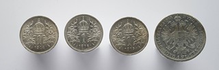 ČTVEŘICE STŘÍBRNÝCH OBĚŽNÝCH MINCÍ