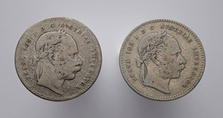 DVOJICE STŘÍBRNÝCH 20KREJCARŮ