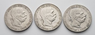3 STŘÍBRNÉ 5KORUNY
