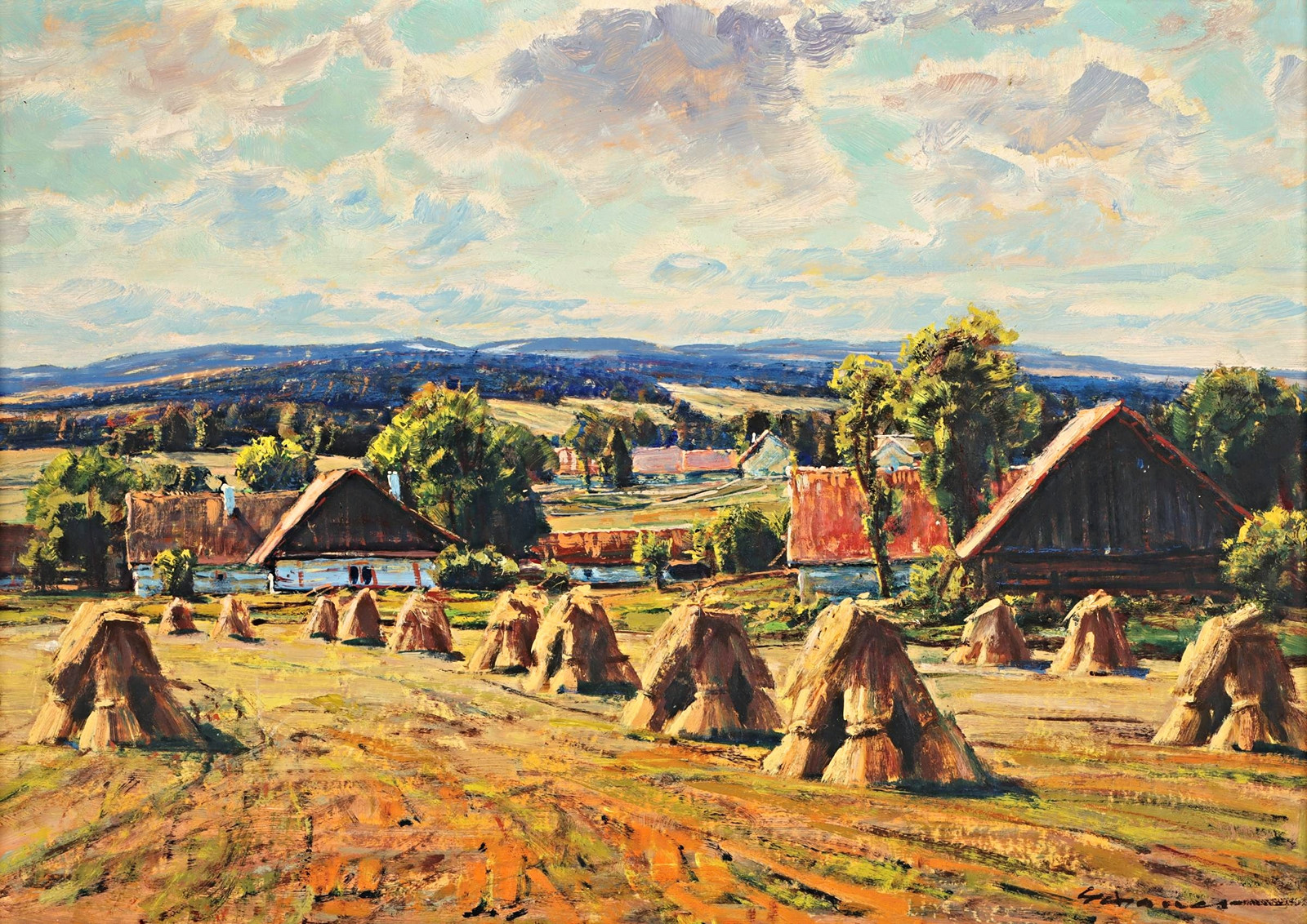Karel Schauer (1905) - Krajina v záři letního slunce