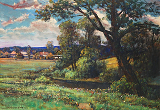 Karel Schauer (1905) - Květy u potoka