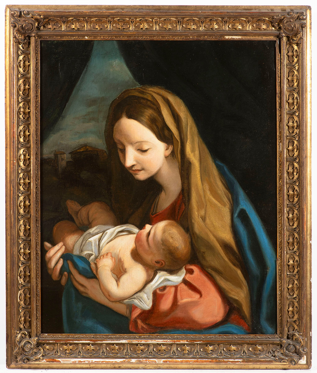 Italský malíř 18. století. - Panna Marie s dítětem