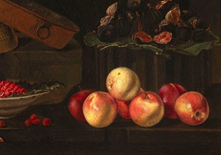 Římský mistr, první polovina 17. století - Zátiší s ovocem a kuchyňskými náčiními