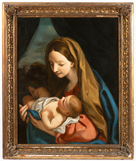 Italský malíř 18. století. - Panna Marie s dítětem