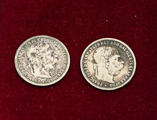 1 koruna Františka Josefa I. 1895 a 1893