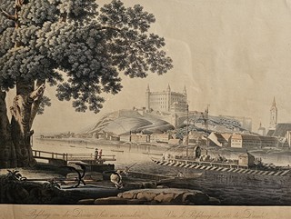 Tranquillo Mollo, 1767 - 1837 - Bratislava - Pressburg von der Donau-Seite aus anzusehen