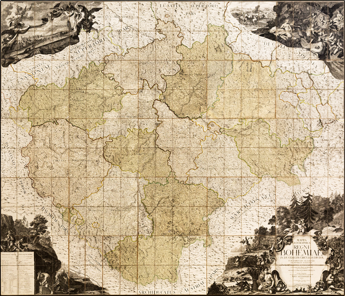Müller's map of Bohemia from 1720