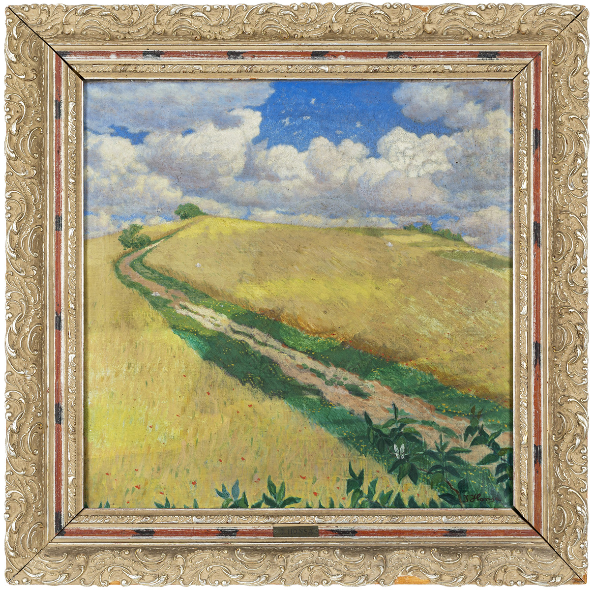 Road in the fields