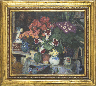 Still life with gloxinia