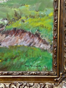 Augustin Mervart (1889 - 1968) - Krajina s můstkem