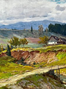 Augustin Mervart (1889 - 1968) - Krajina s můstkem