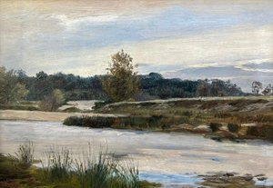 František Kaván (1866 - 1941) - Krajina s řekou