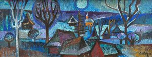 Jaroslava Hýžová (1915 - 1992) - Stmívání nad Beskydami