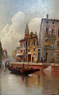 Karl Kaufmann (1843 - 1905) - Párové obrazy - Benátky