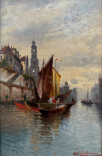 Karl Kaufmann (1843 - 1905) - Párové obrazy - Benátky