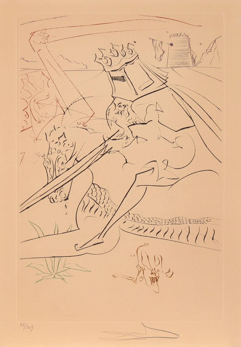 Salvador Dalí (1904 - 1989) - La Quete du Graal
