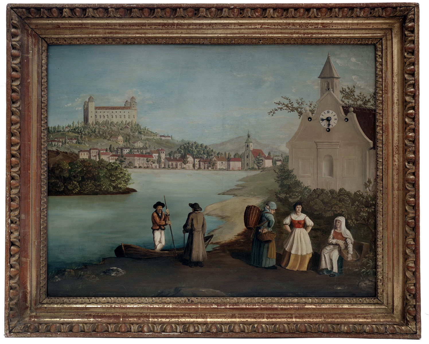 A Biedermeier Picture Clock