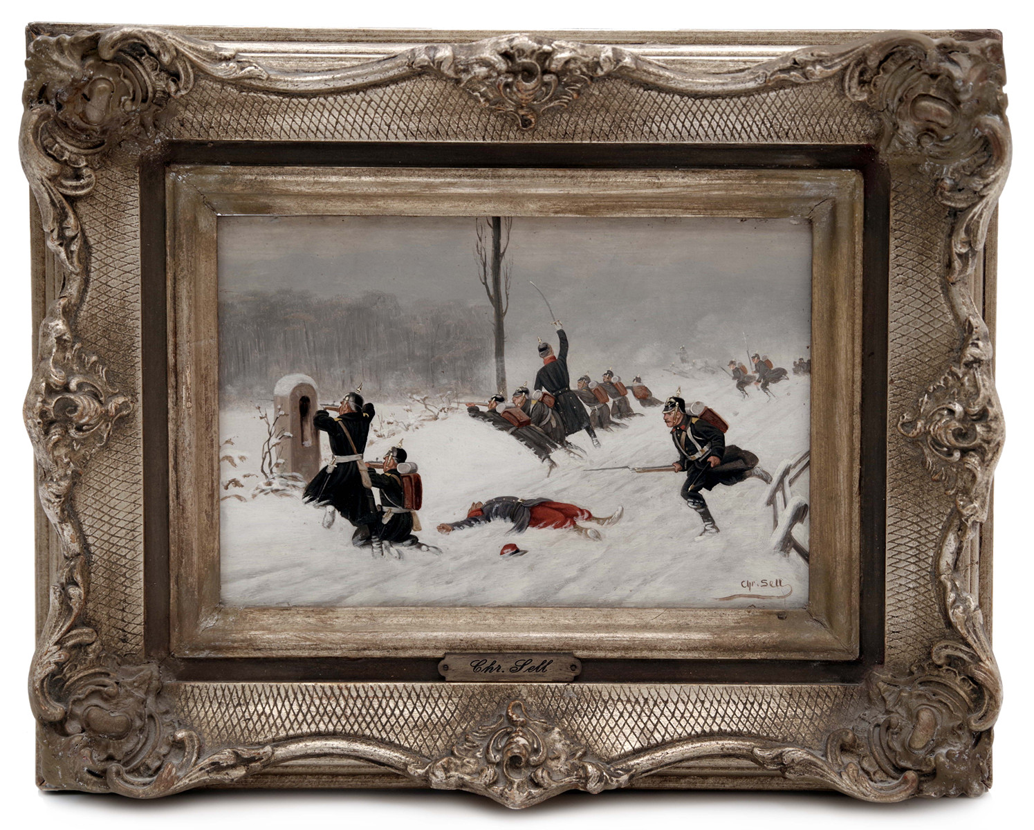 Attack of Prussian infantry by Christian Sell