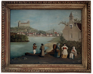 A Biedermeier Picture Clock