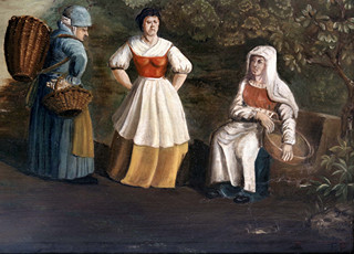 A Biedermeier Picture Clock